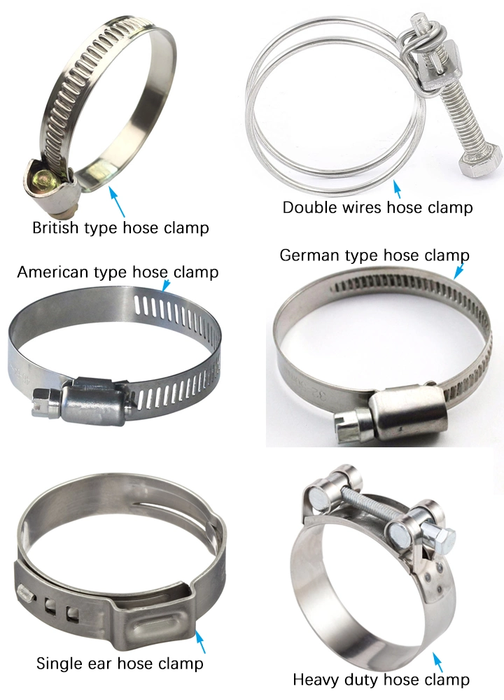 German Type Worm Drive Hose Clamps with 9mm 12mm Bandwidth