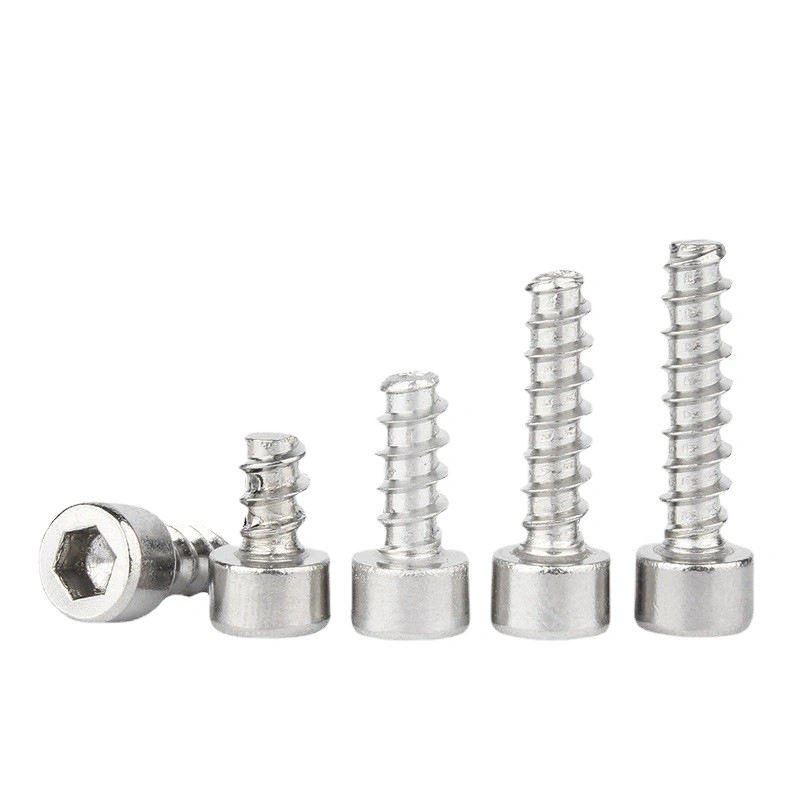 304 Stainless Steel Hexagon Socket Screw / Cylindrical Head Self Tapping Cup Head Self Tapping Screw M2/M2.6/M3/M4/M5/M6