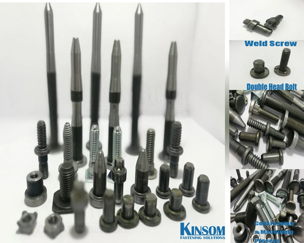 Steel Plain Oiled Machine and Self Tapping Thread Double Head Bolts