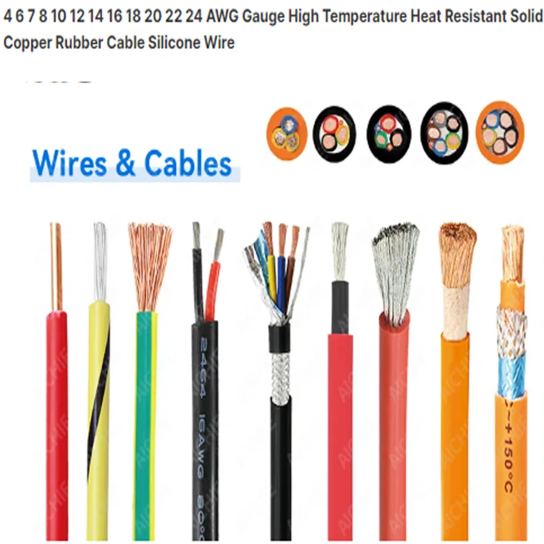 PV1-F4 Square Tin-Copper Wire DC Photovoltaic Solar Wire 4 6 7 8 10 12 14 16 18 20 22 24 AWG Gauge High Temperature Heat Resistant Solid Copper Rubber Cable