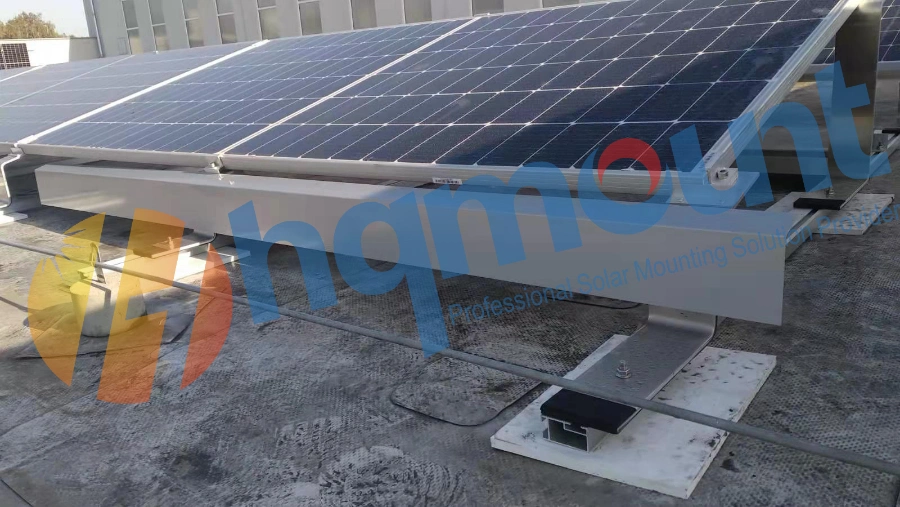 Solar Mounting Ballast Type System Solar Concrete Roof Mount on Flat Roof