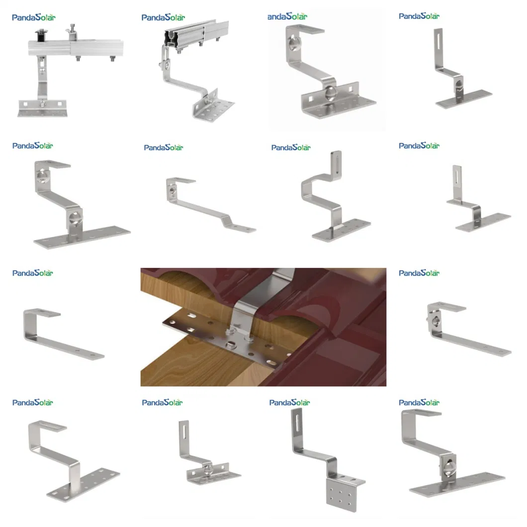 Customized SUS304 Pitched Tile Solar Roof Hook Panel Roof Mounting