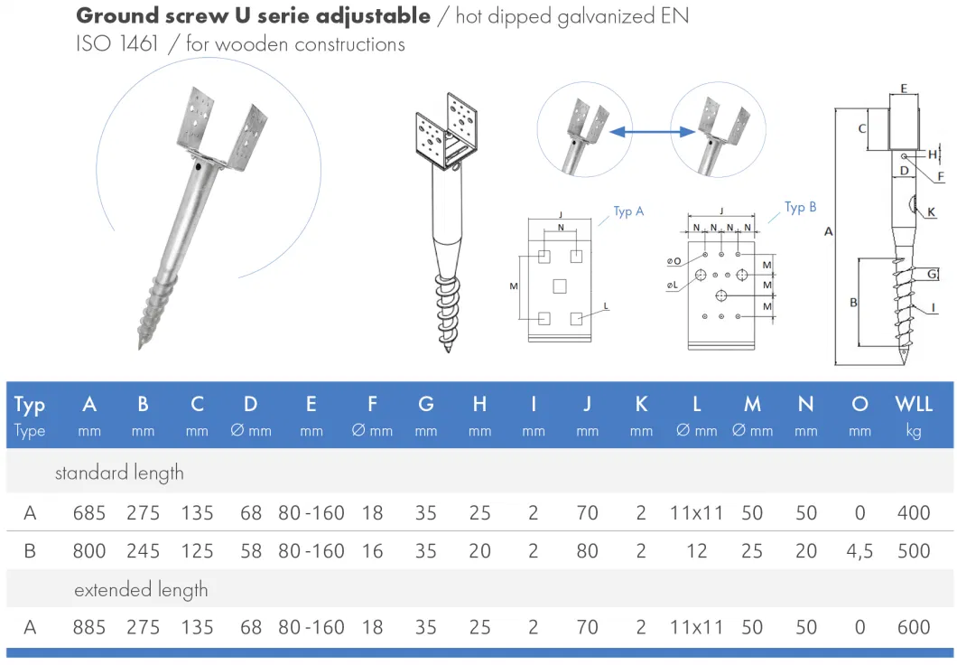 Galvanized Steel Ground Screw Pile Galvanized No Dig Ground Screw Pole Anchor