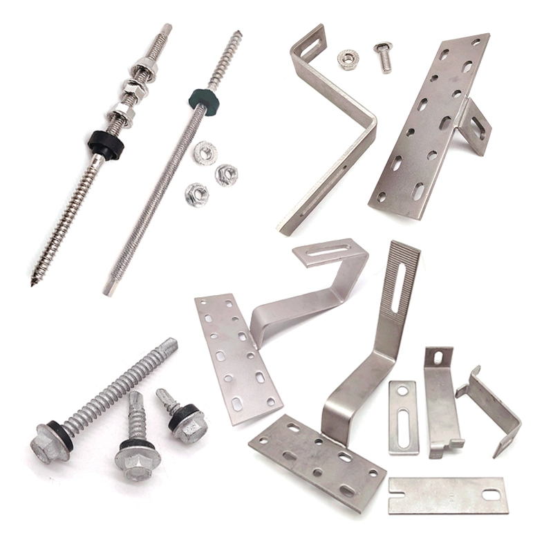 SS304 Ss430 Stainless Steel Solar Mounting System Brackets Roof Hook