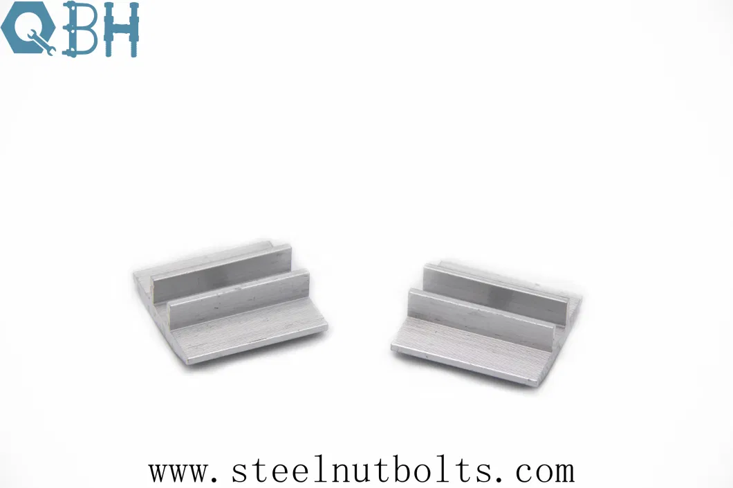 Qbh Customized Anodizing Aluminum 6005-T5 Ss 304 Middle Clamp for Photovoltaic Field