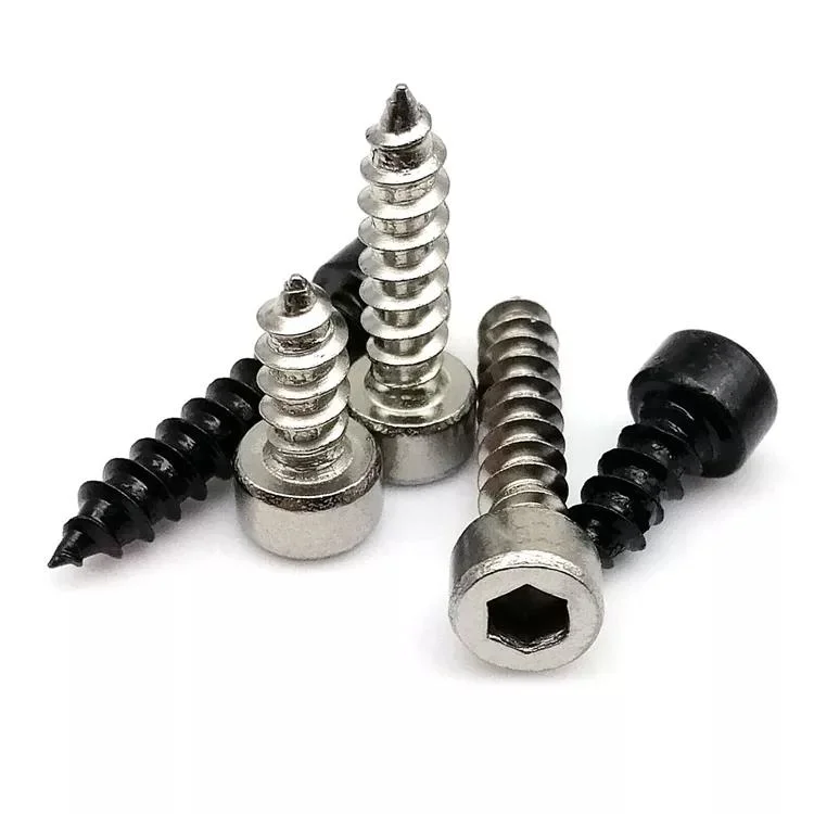 M2 M2.6 M3 M3.5 M4 M5 M6 304 Stainless Steel Allen Hex Socket Cap Head Self Tapping Screws