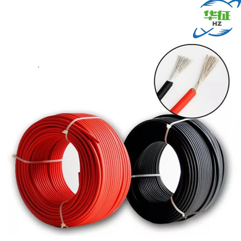 Solar Cable 14/12/10 AWG Double Wire PV Cable Red and Black Insulation Tinned Copper Wire for Photovoltaic Panel Connection