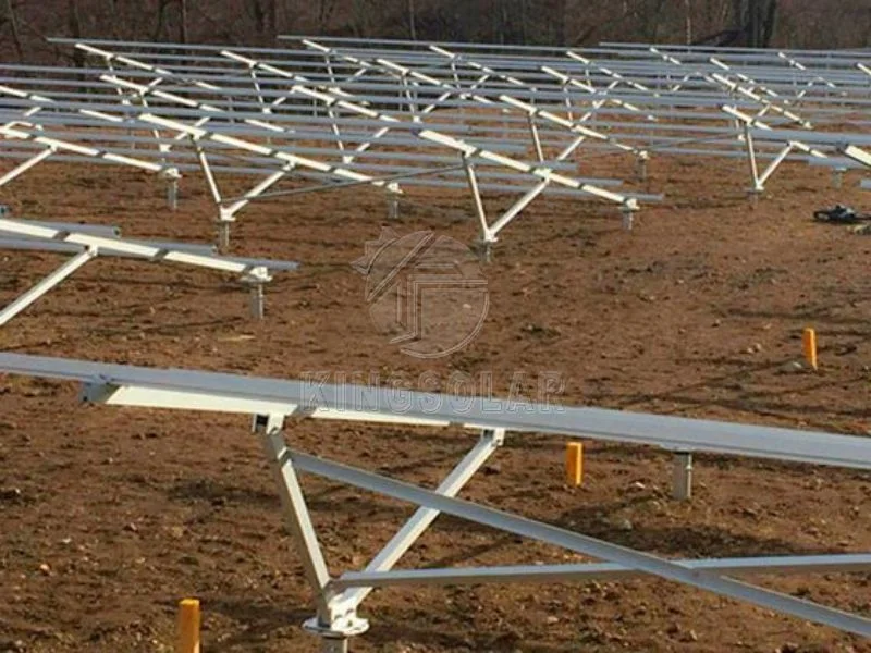 Carbon Steel Column and Aluminum Alloy Guide Rail Photovoltaic Panel Ground Bracket Installation System