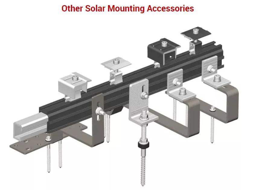 Adjustable Solar Panel PV End MID Clamps Accessories Black Anodized Middle Clamp