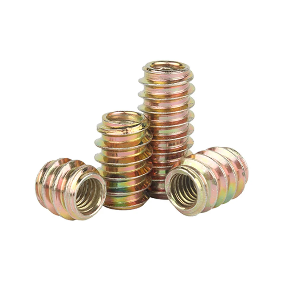 Brass Flange Slotted Self-Tapping Threaded Insert Nut