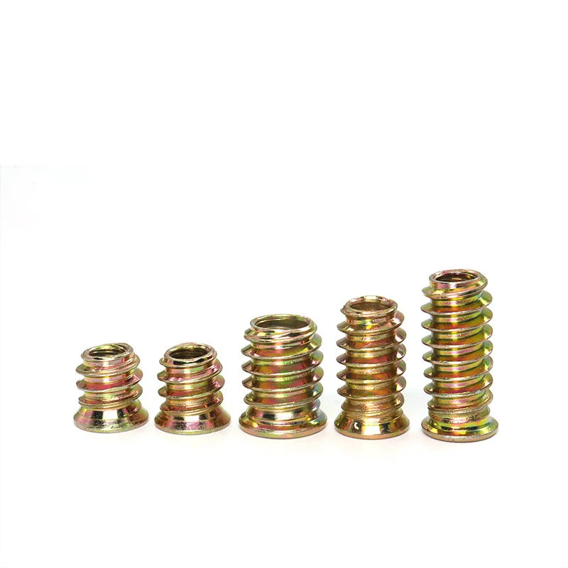 Brass Flange Slotted Self-Tapping Threaded Insert Nut