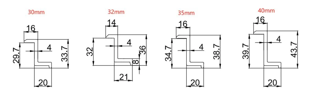 Aluminum Profile Solar Panel Clip Solar Bracket Roof and Ground Mounting PV Photovoltaic Middle End Side Z Shape Clamp