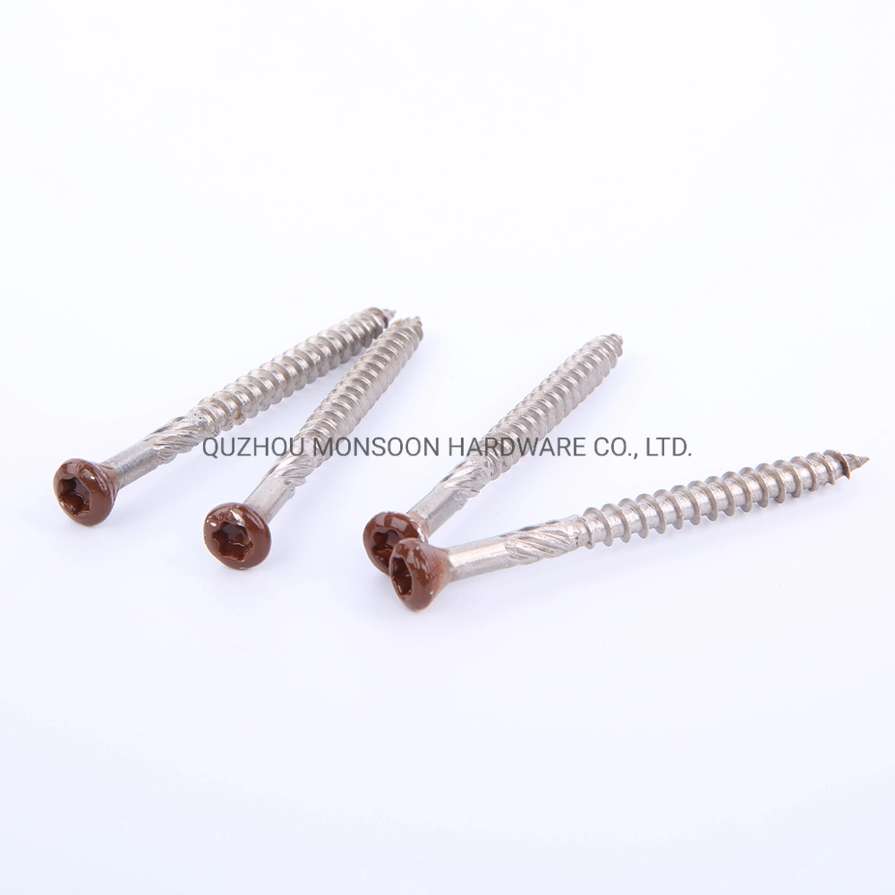 Stainless Steel Deck Screws with Painted Head Self Tapping Screws Chipboard Screws