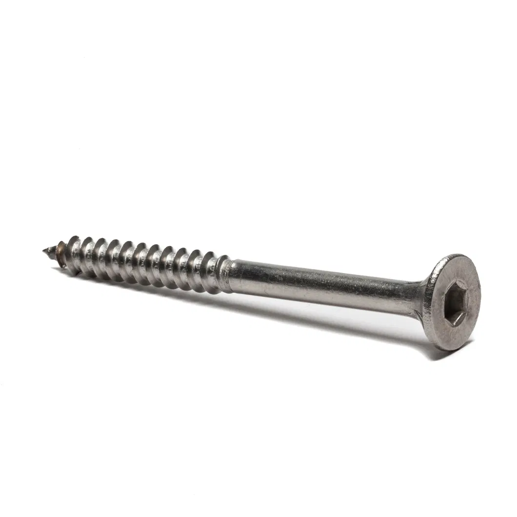 China Fasteners 10 X 2 Inch Stainless Steel Deck Screws Serrated Saw Cutting Thread Self Tapping Metal Joist Deck Screw