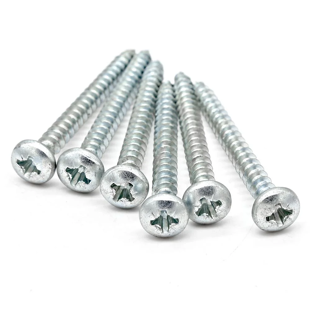 PWB PWB Pan Head Cross Recessed Carbon Steel White Zinc Plated Nickle 304 Fixed Washer PA Pb Self Tapping Screw