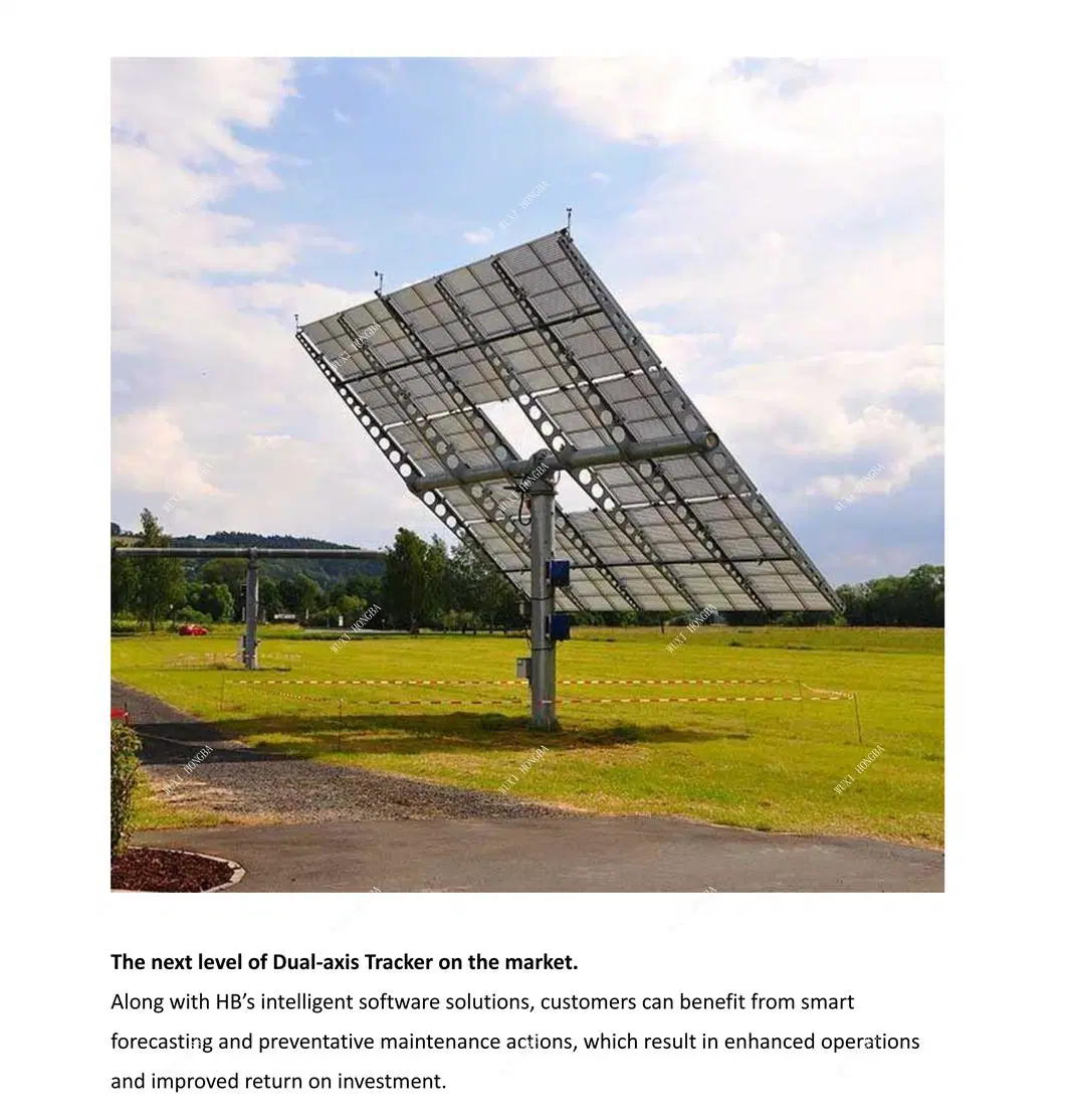 Dual Axis Solar Tracker PV Tracking System Smart Tracker Silent Solar Power