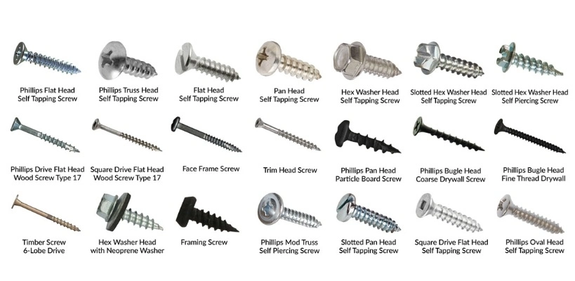 Yellow/White Zinc Plated Nickel Plated Dacromet Ruspet Coating Self Tapping Screw