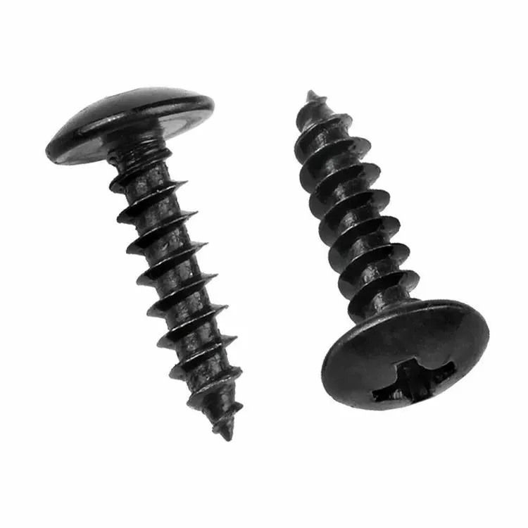 M2 M3 M4 M5 M6 Coarse Thread Pan Truss Head Self Tapping Black Phillips Screws