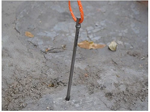 Wholesale Outdoor Camping Titanium Screw Tent Peg Metal Stakes with Ropes