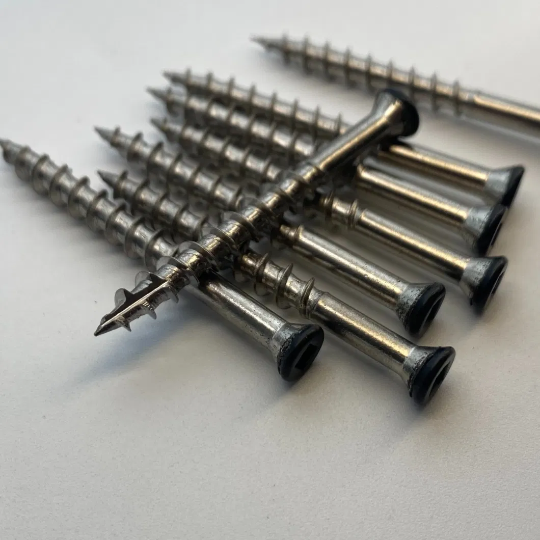 China Factory Square Drive Countersunk Flat Head Long Self Tapping Wood Screws / Chipboard Screw / Decking Screw / Self Tapping Screw Type 17