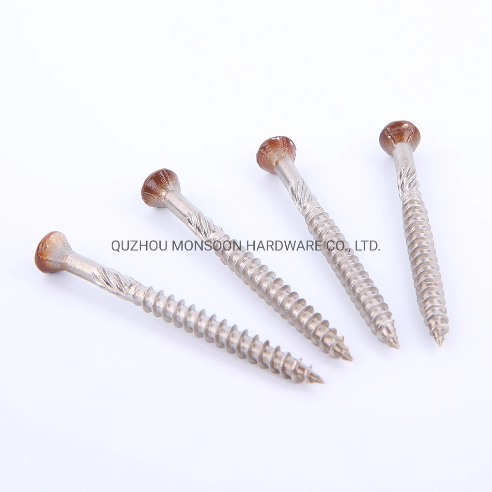 Stainless Steel Deck Screws with Painted Head Self Tapping Screws Chipboard Screws