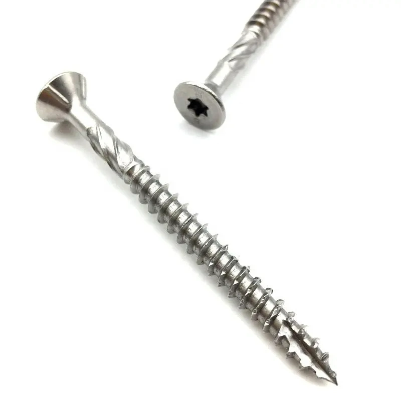 Hot Sale 304 Stainless Steel Flat Head Decking Self-Tapping Wood Chipboard Screws