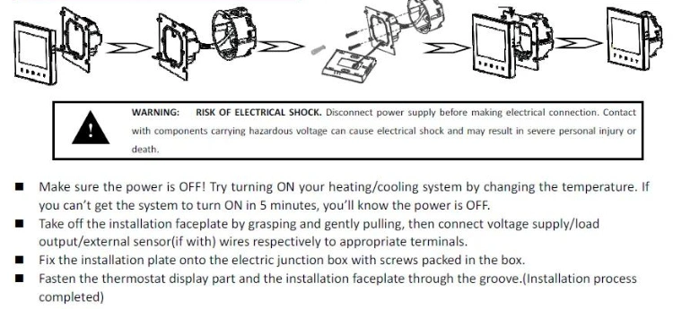 Heating Thermostat Htw-Wf03 LED Matrix Light Display Voice Control Thermostat for Gas Boiler