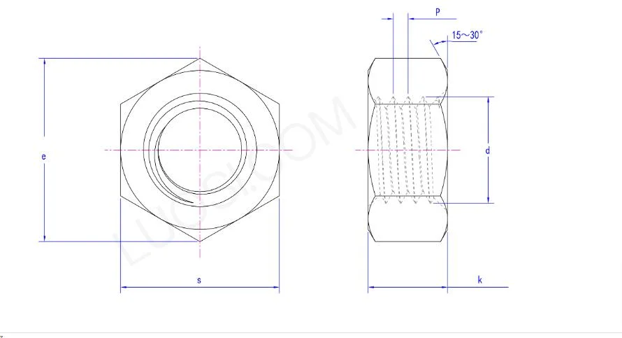 Factory Direct Sale ANSI/ASTM Grade3 Carbon Steel Black Hex Nut