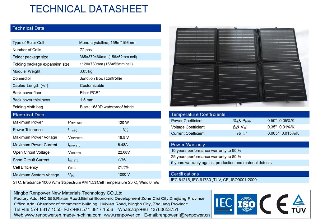 China Factory Hot Sale 200W 18V Portable Folding Solar Panels Price Cell Panel with Anderson Connector Mc4 for Caming Boat Solar Station RV