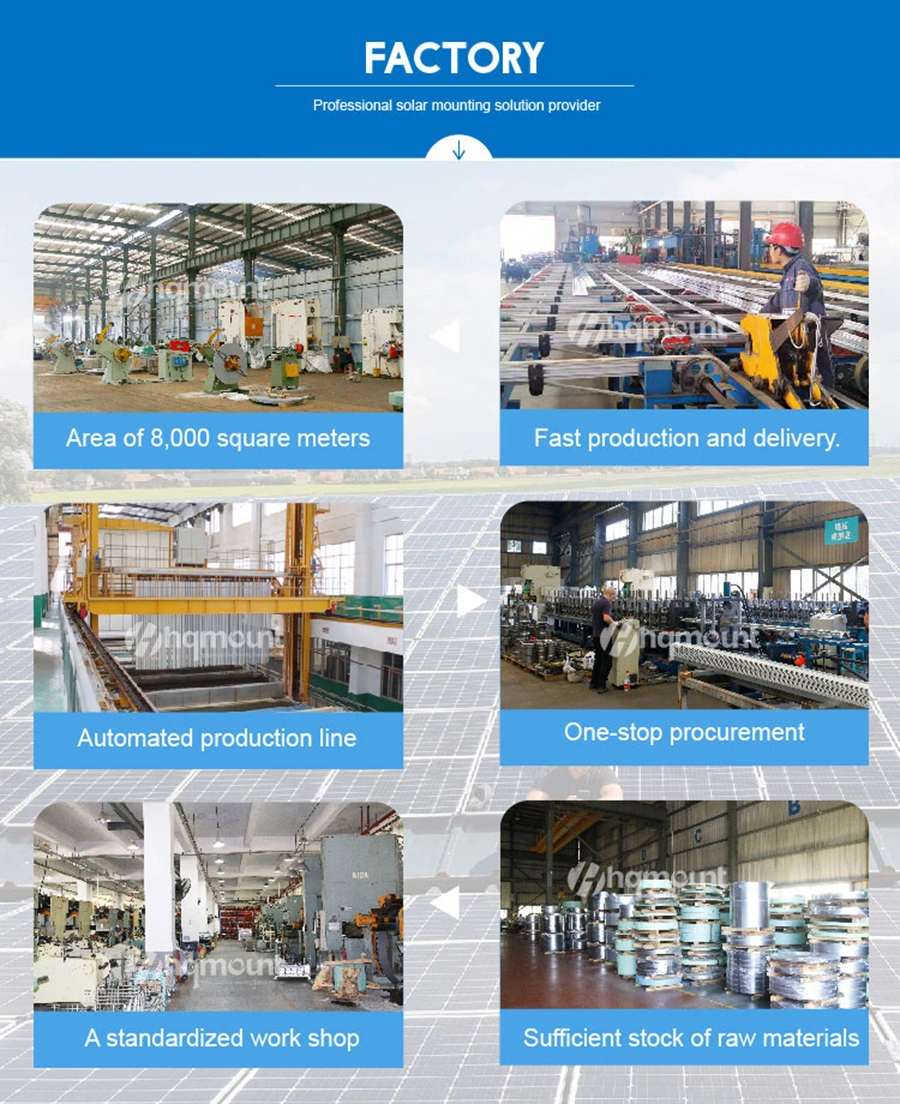 Solar Mounting Ballast Type System Solar Concrete Roof Mount on Flat Roof