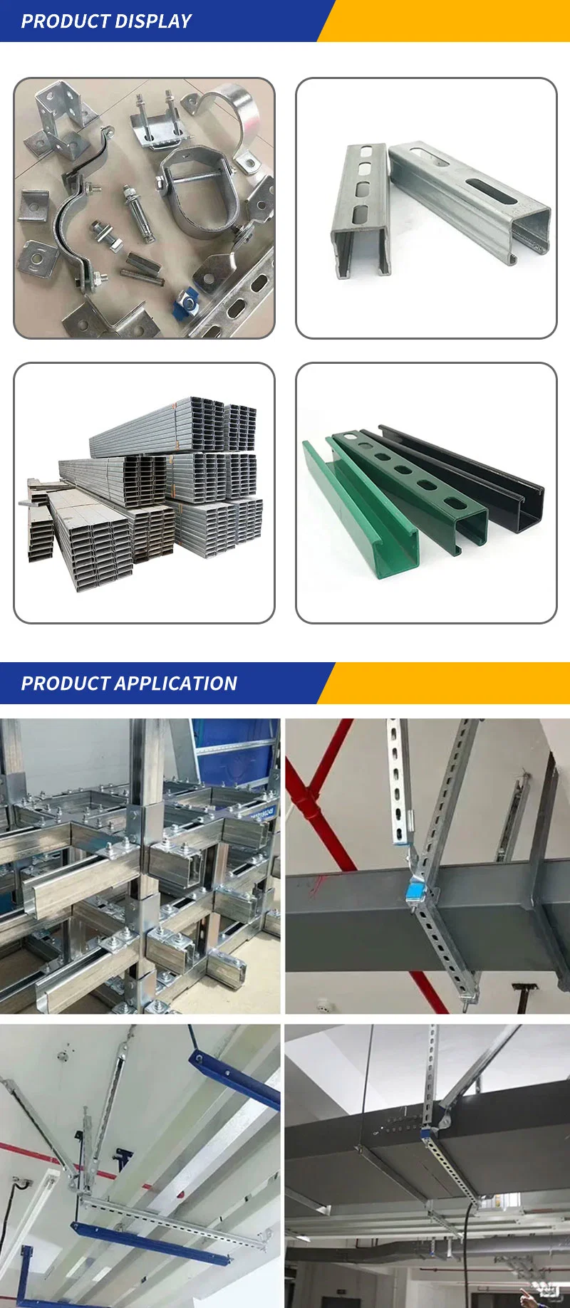 Solar Support for Seismic Stabilizer Bracket C Profile Steel China GB ASTM JIS Galvanized Structural Steel U Channel