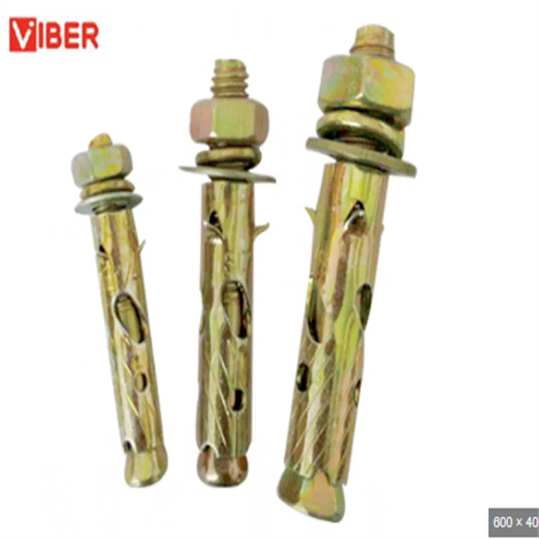 Anchor Bolt with Nut Concrete Screw M40 Spring Toggle Bolt 39mm Masonry Fixing No Dig Ground Sleeve Anchor for Metal