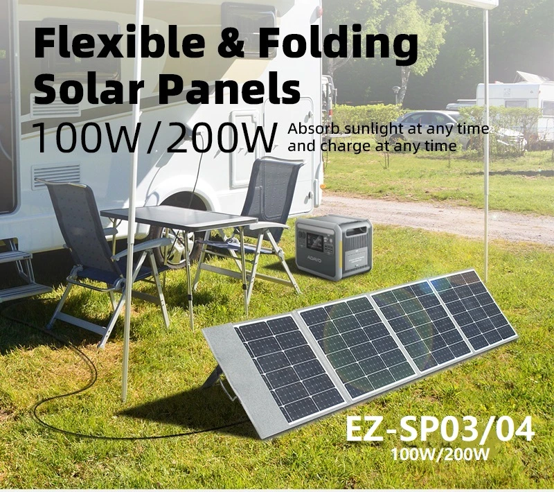 Folding Solar Panel 200W Foldable Solar Panel Portable Solar Generator