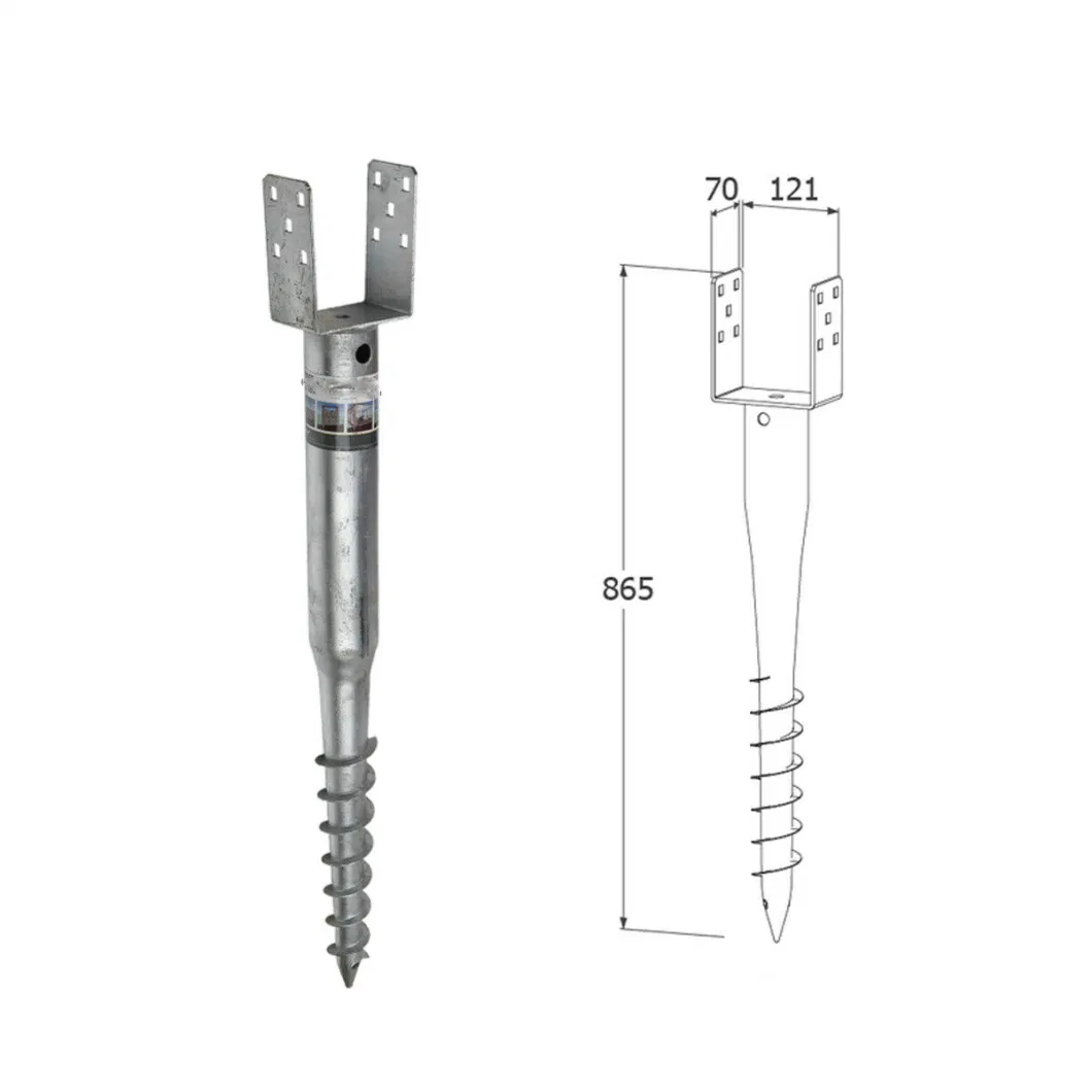 Hot Dipped Galvanised Ground Screw Screw in Foundation