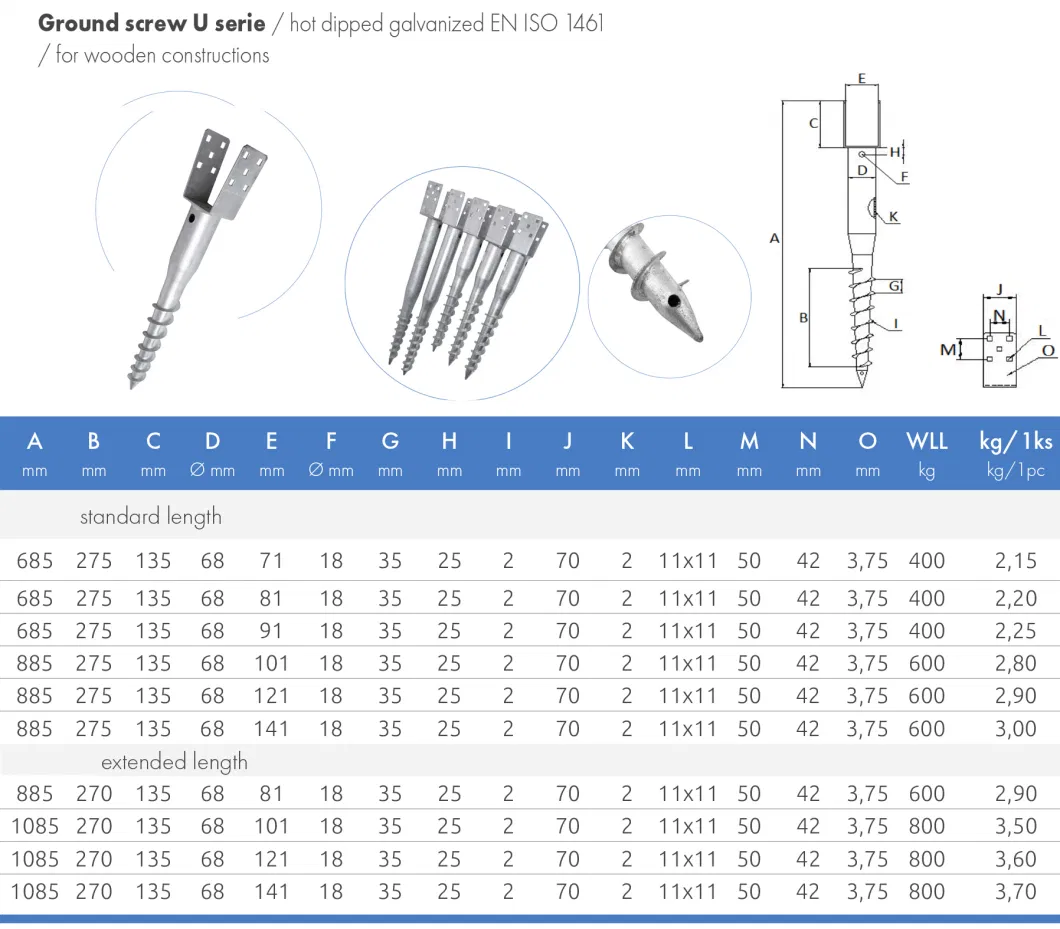 Galvanized Steel Ground Screw Pile Galvanized No Dig Ground Screw Pole Anchor