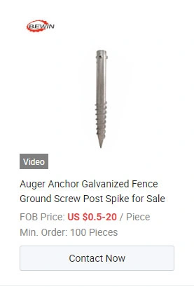 No-Dig Ground Anchor, Screw Anchor for Wooden Column