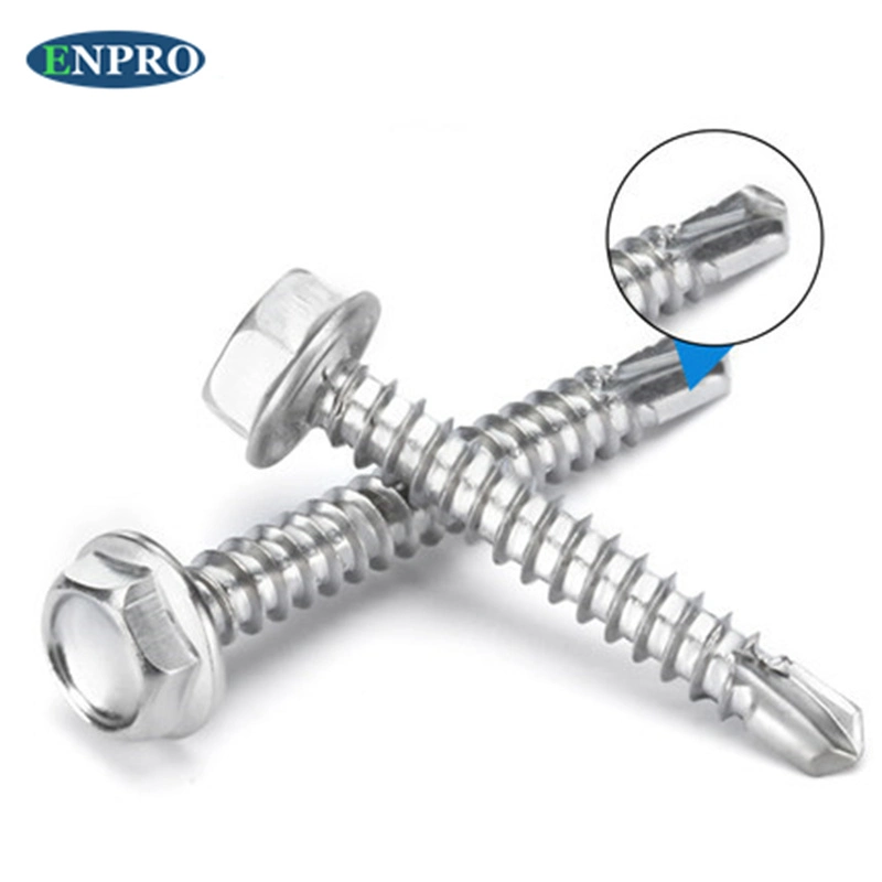 Stainless Steel J Screw Drywall Wood Roofing Tek Lag Screw Phillips Hex Head Cross Drive Chipboard Screw Machine Screw Self Tapping Self Drilling Screw