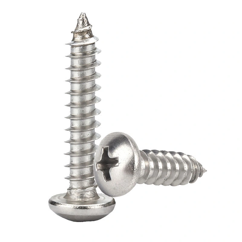 Pointed Tail Screwsstainless Steel Screws Self-Tapping Phillips Screws Round Head Self-Tapping Screws