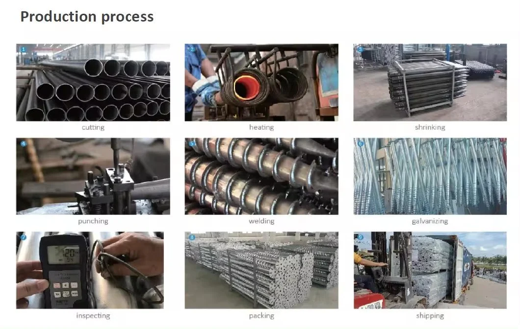 Ground Helical Screw Piles for Foundations PV Solar Panel Mounting System