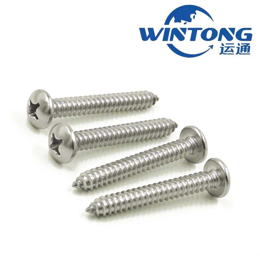 Blue and White Zinc Carbon Steel Countersunk Self - Tapping Wood Screws