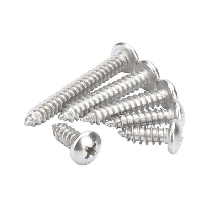 Stainless Steel Self-Tapping Cross Round Head Self-Tapping Pointed Tail Screw