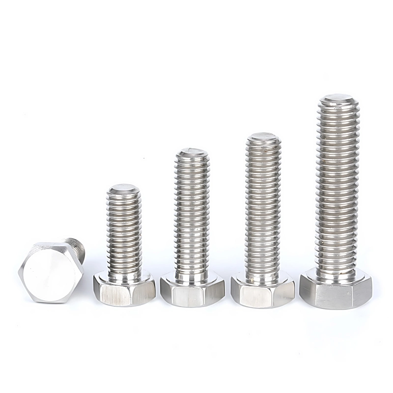 DIN933 DIN931 OEM Fasteners Ss201 SS304 SS316 Stainless Steel Hex Bolt