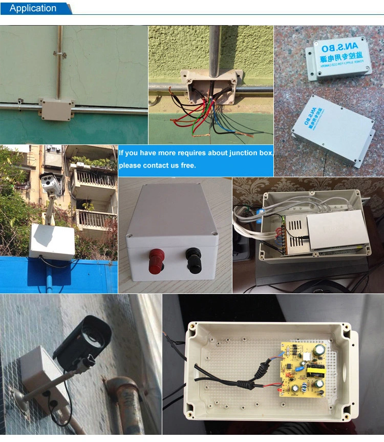 Ce Outdoors IP65 Waterproof 300*220*120 Terminal Junction Box PVC ABS Plastic Sealed Electrical Junction Boxs