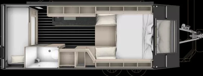 Small Classifled Adventure Camper Van Caravan with Solar Panel Kit