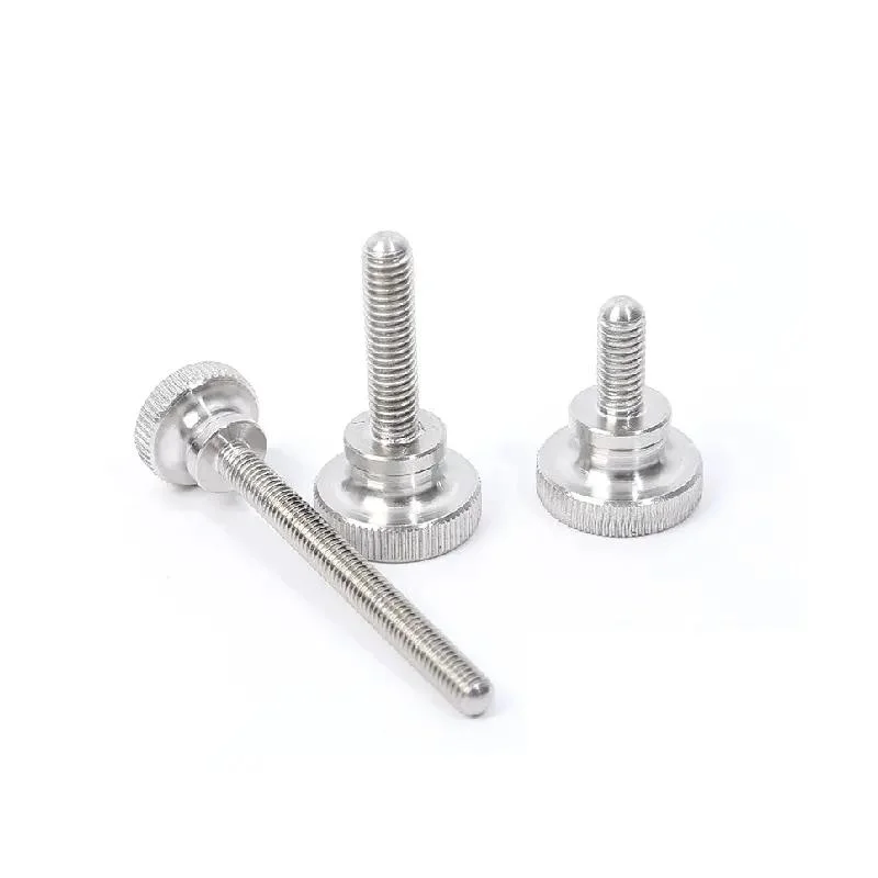 304 Stainless Steel High Head Knurled Screw GB834 Hand Screwed Large Head Step Knurled Bolt