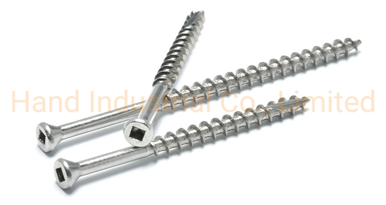 Anti Corrosion A2 A4 Stainless Steel Small Csk Head Squere Drive Self Tapping Wood Screw 1/2