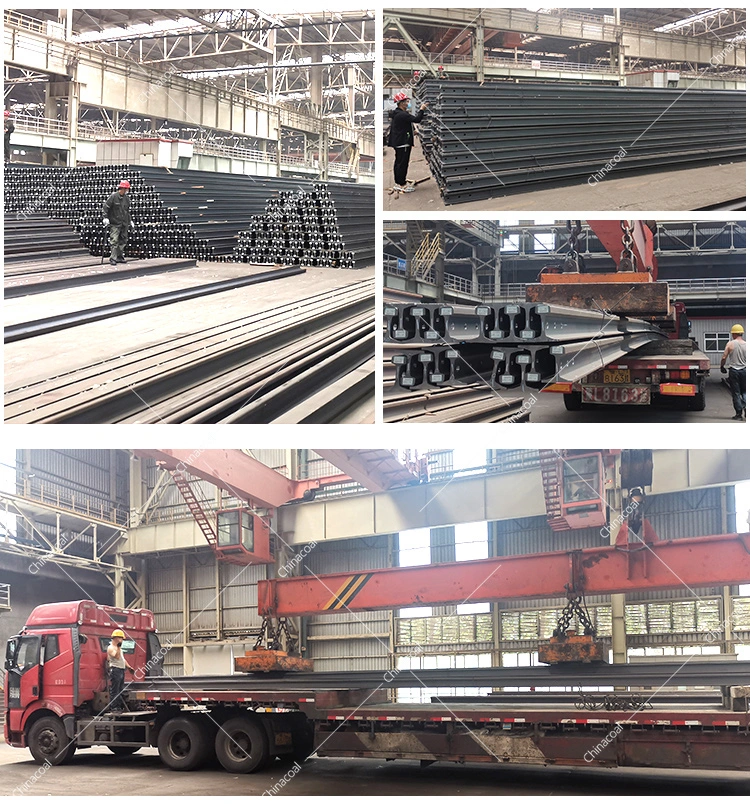 4-60kg Qu Q235 55q 45/50/U71mn Industrial Standards Railway Light Heavy Crane Steel Rails Track Railroad Stainless Heat Treated Rail