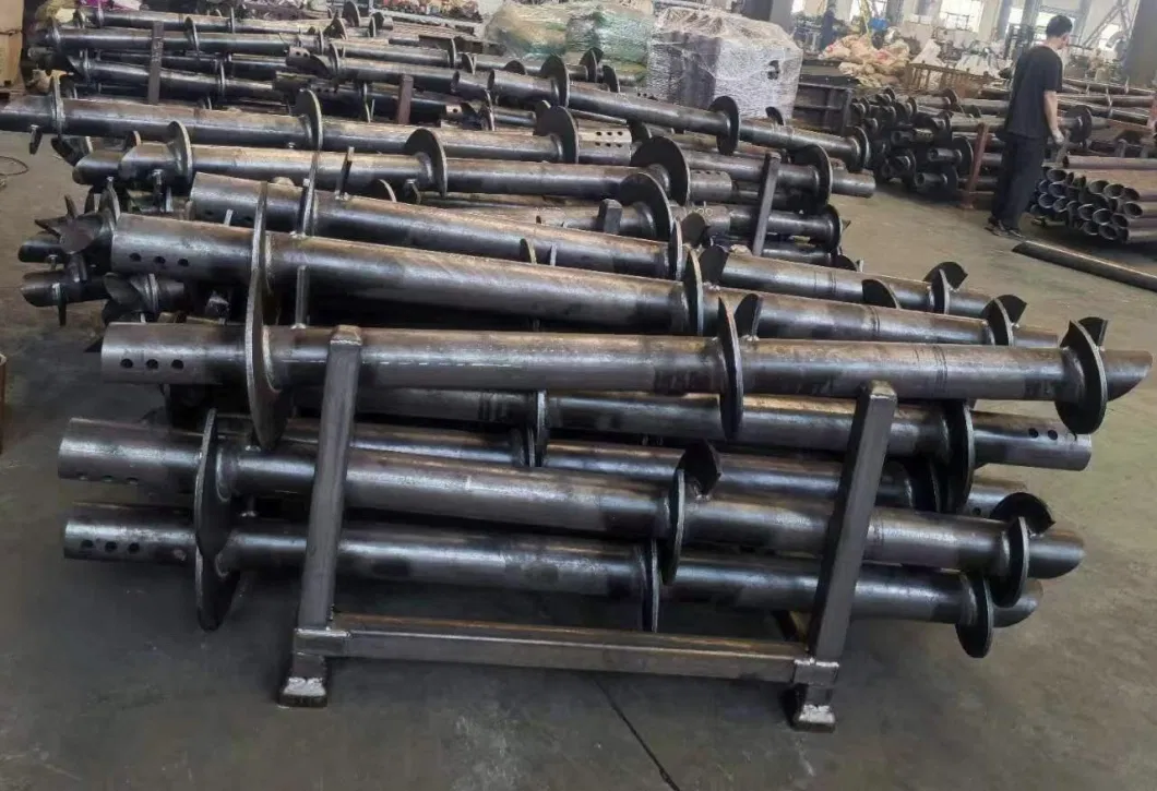 Heavy Duty Ground Screw Helical Anchor Steel Pile Power Pier