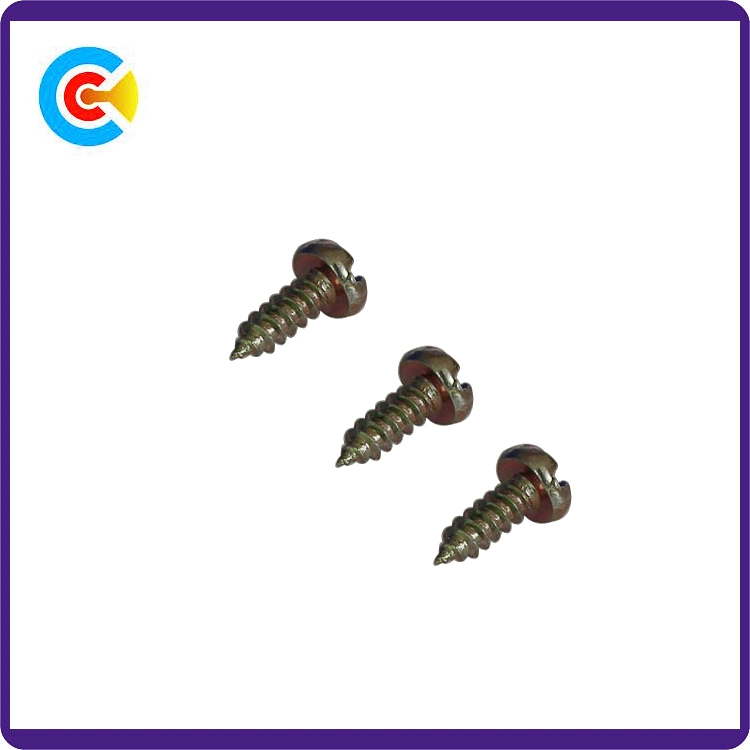 DIN/ANSI/BS/JIS Carbon-Steel/Stainless-Steel Galvanized Phillips/Slot Self-Tapping Screws for Building Railway