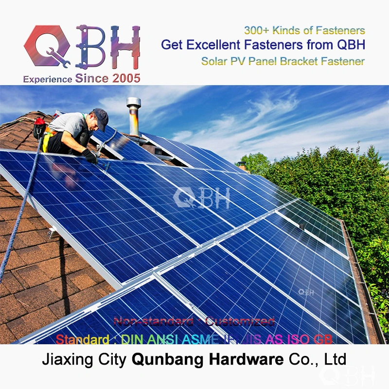 Qbh Customized Solar Power Energy System Panel Bracket Rack Fastener Parts Accessories Hot Dipped Galvanized HDG Round Plate Ground Screw Helical Pile